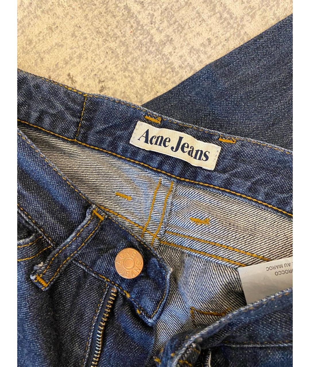 ACNE STUDIOS Темно-синие хлопковые джинсы клеш, фото 3