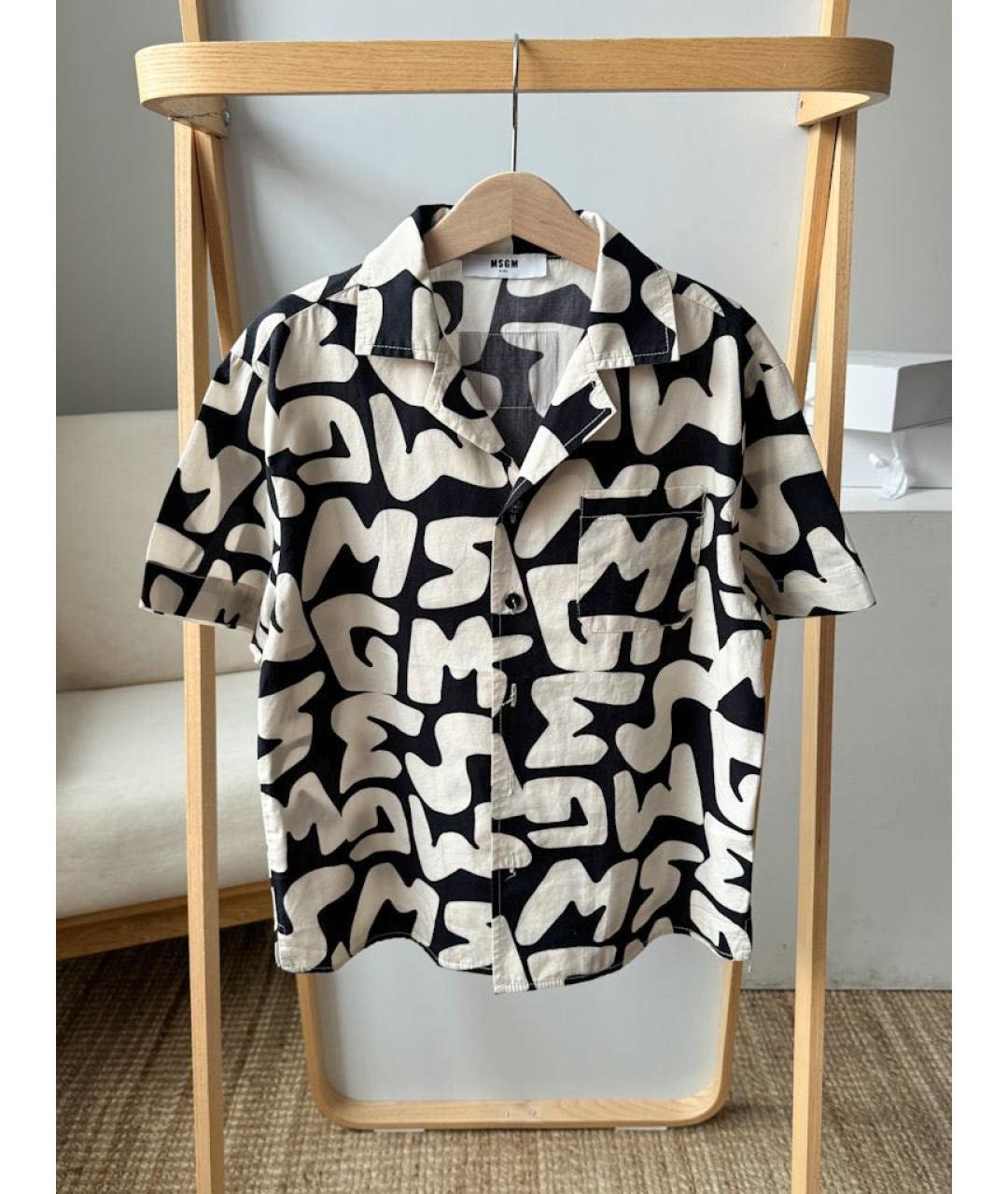 MSGM Черная хлопковая детская рубашка, фото 5