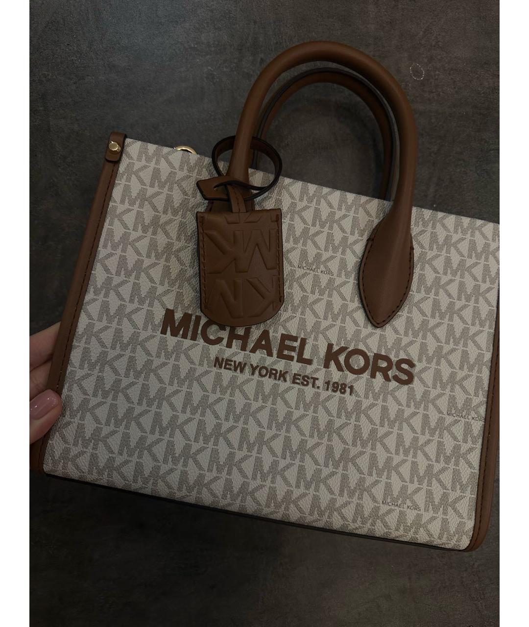MICHAEL KORS Бежевая сумка через плечо, фото 8