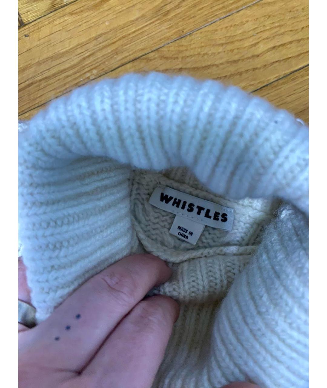 WHISTLES Белый шерстяной джемпер / свитер, фото 2