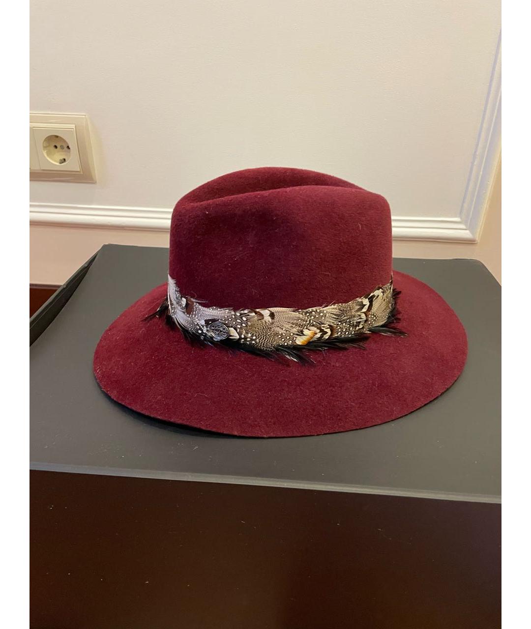 CHANEL Бордовая шерстяная шляпа, фото 3