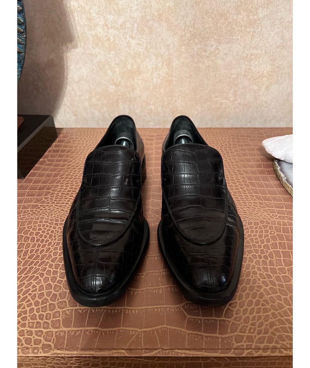 GIORGIO ARMANI Черные туфли из экзотической кожи, фото 2