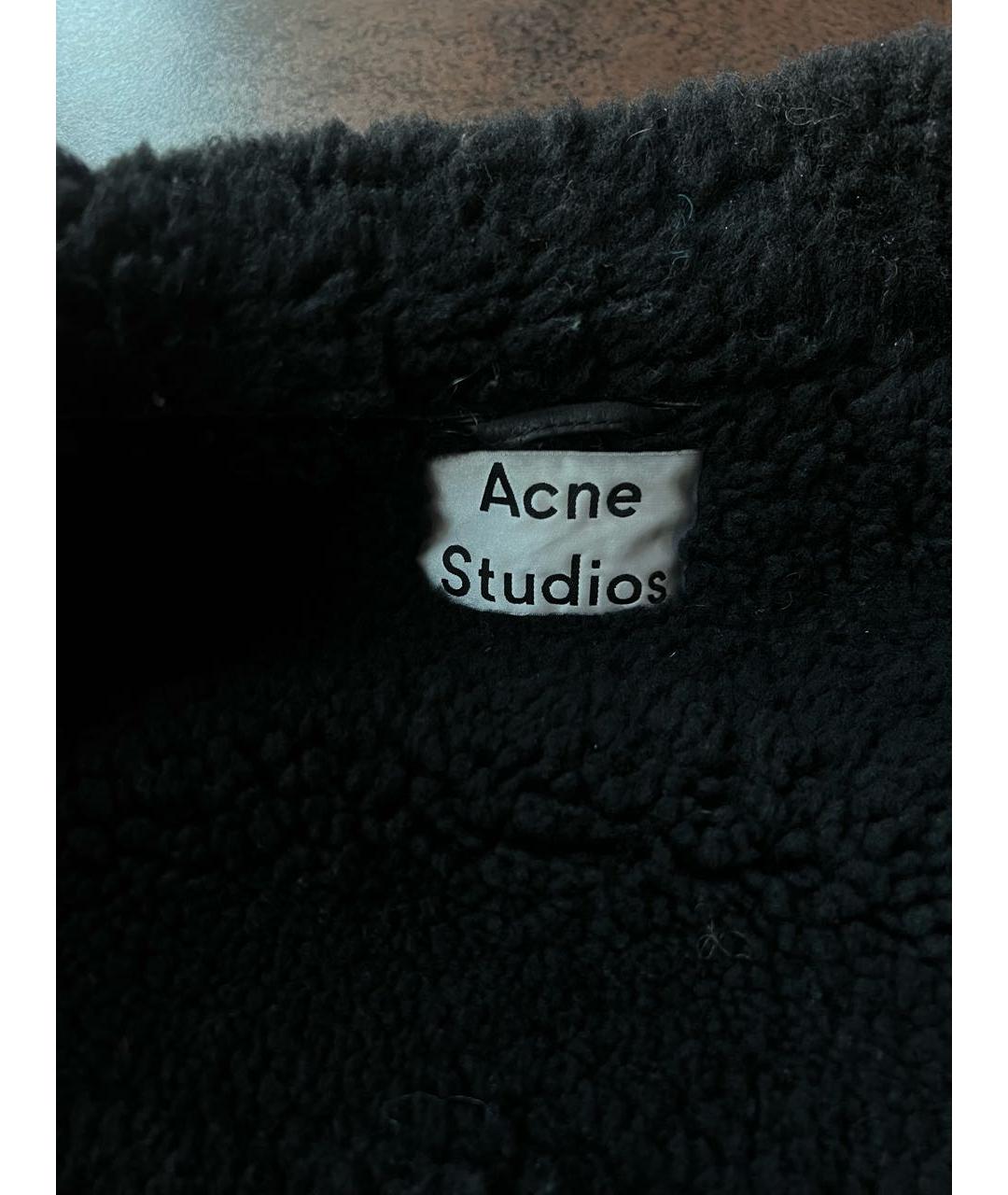 ACNE STUDIOS Черная кожаная дубленка, фото 3