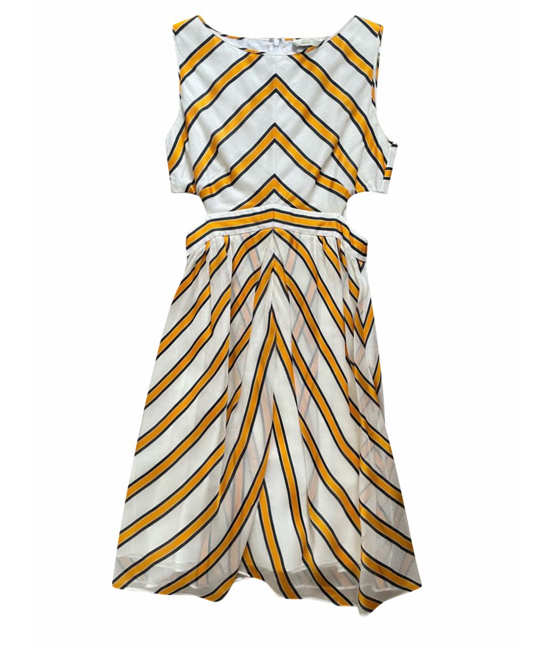 FENDI Желтое шелковое коктейльное платье, фото 1