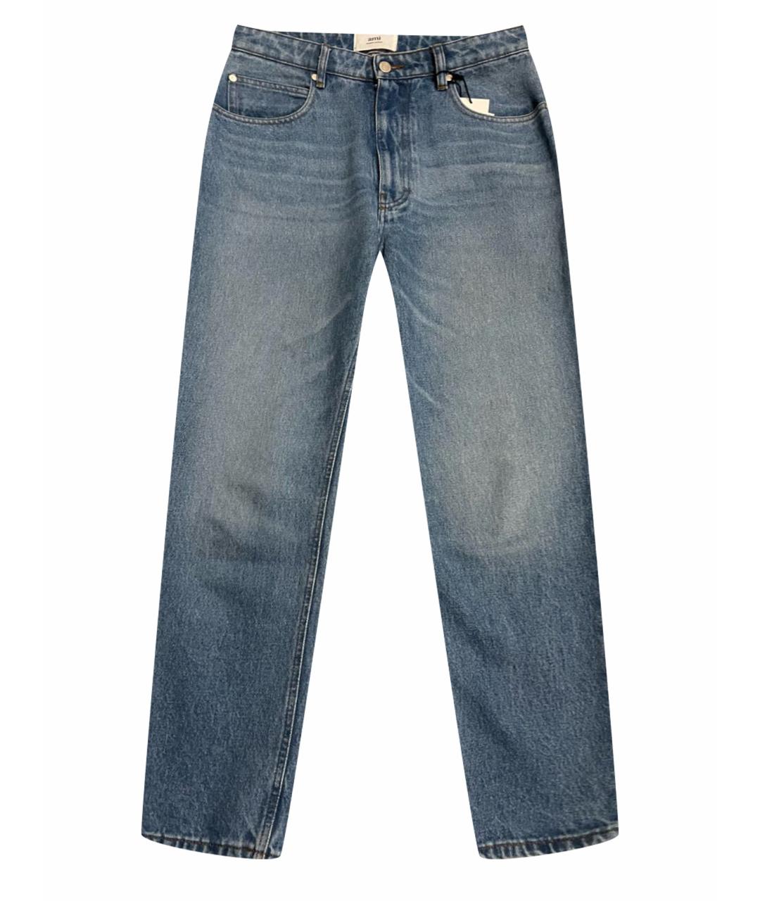 AMI Голубые хлопковые прямые джинсы, фото 1
