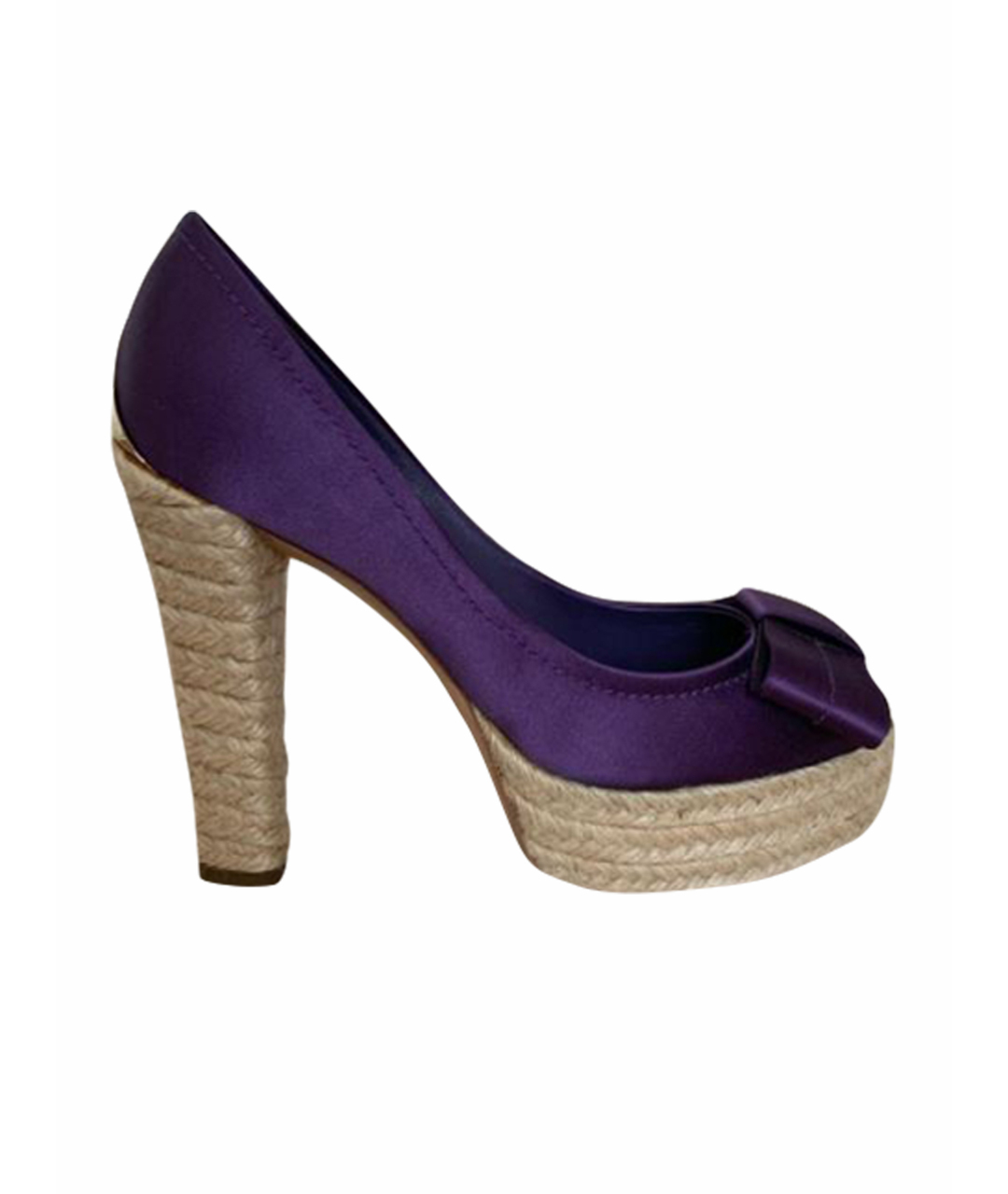 LOUIS VUITTON PRE-OWNED Фиолетовые текстильные туфли, фото 1