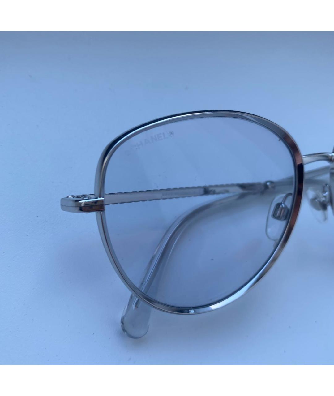 CHANEL PRE-OWNED Серебряные металлические солнцезащитные очки, фото 5