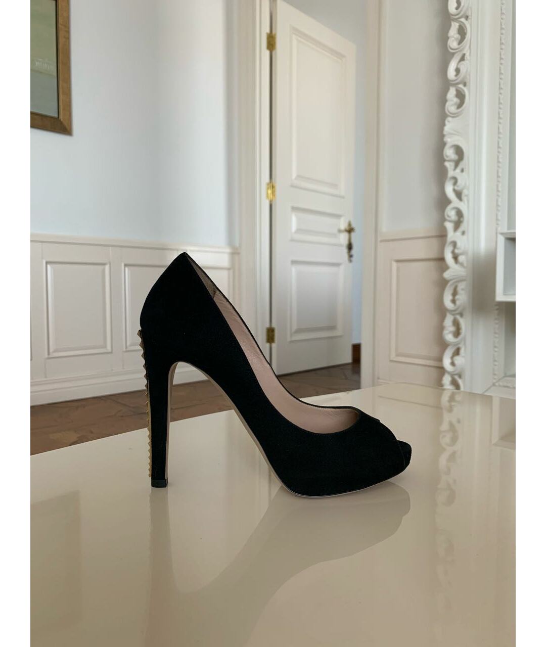 VALENTINO Черные замшевые туфли, фото 6