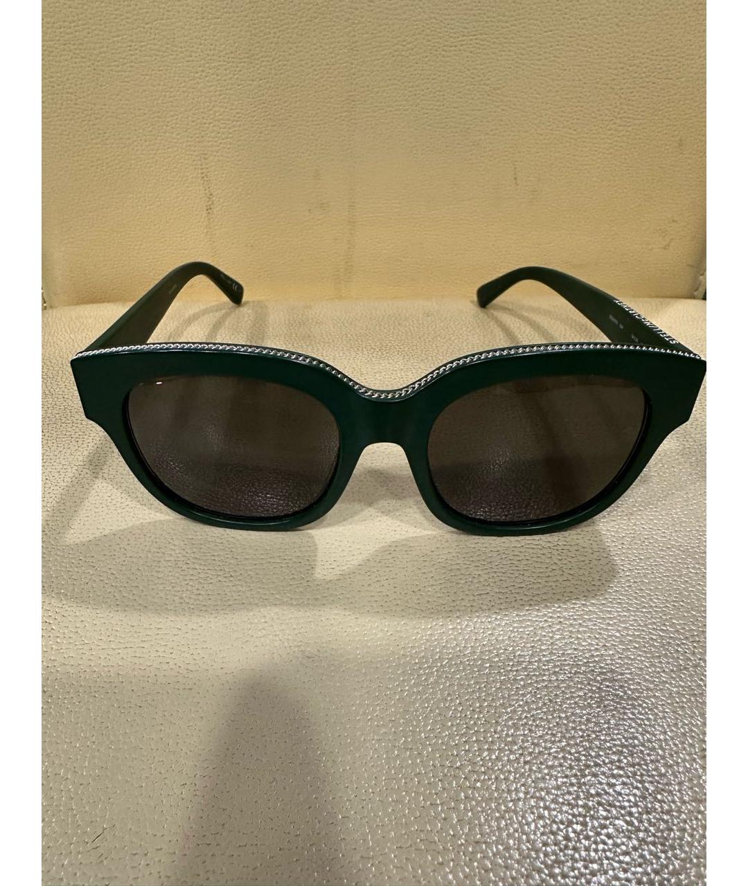 STELLA MCCARTNEY Зеленые пластиковые солнцезащитные очки, фото 6