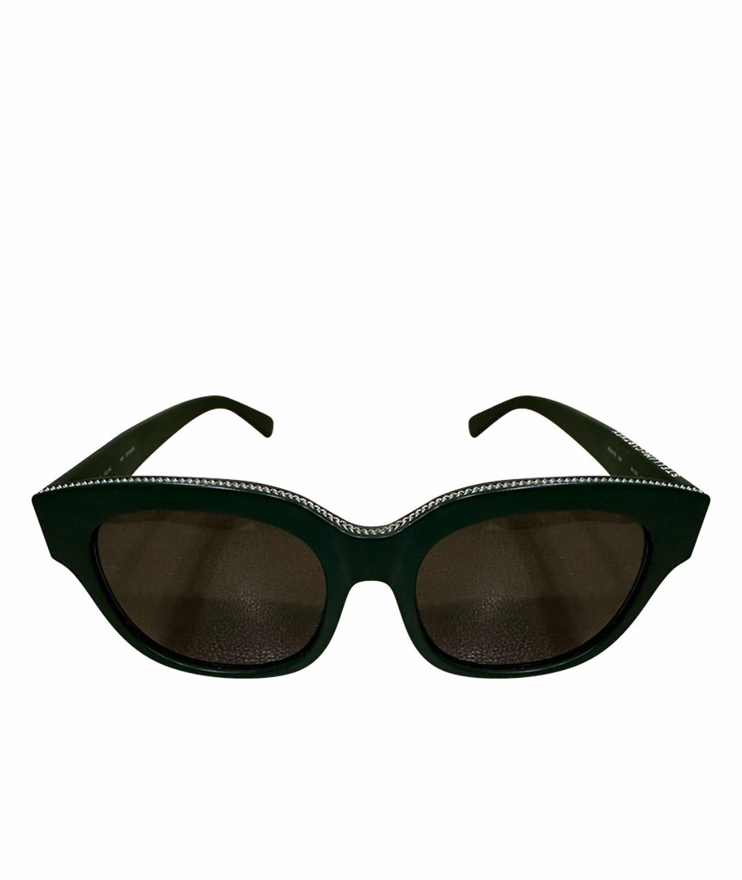 STELLA MCCARTNEY Зеленые пластиковые солнцезащитные очки, фото 1