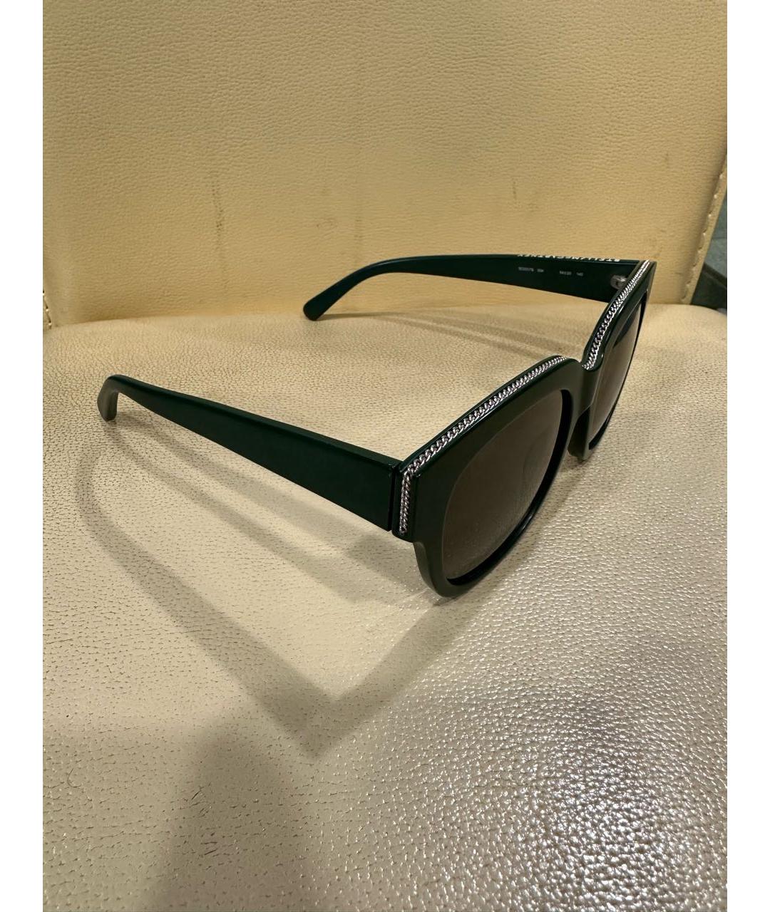 STELLA MCCARTNEY Зеленые пластиковые солнцезащитные очки, фото 2