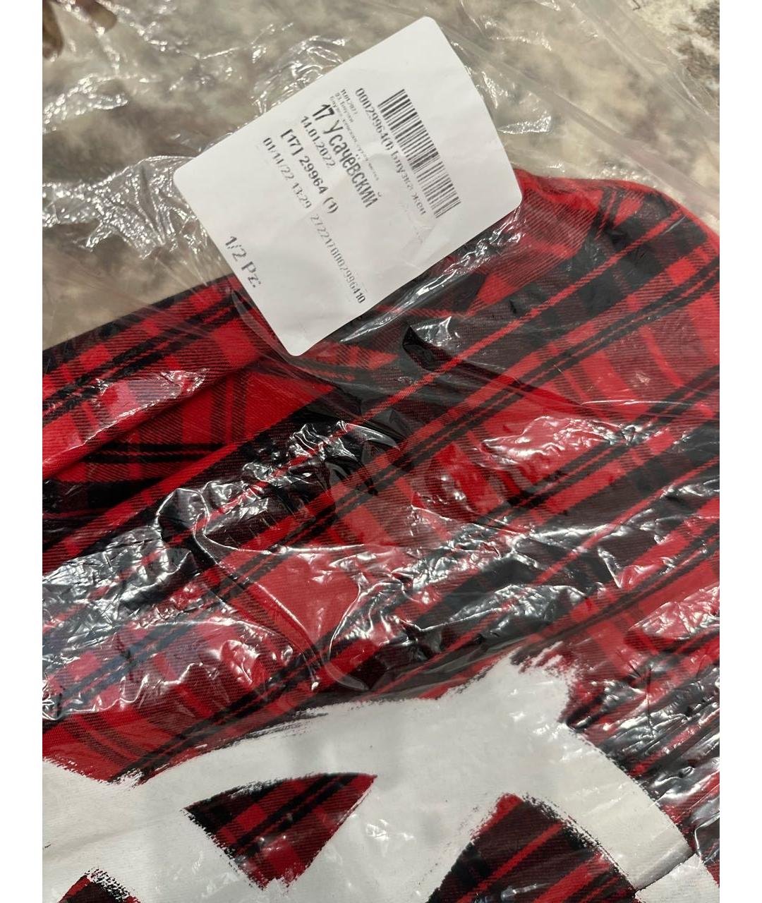 VETEMENTS Красная хлопковая рубашка, фото 5