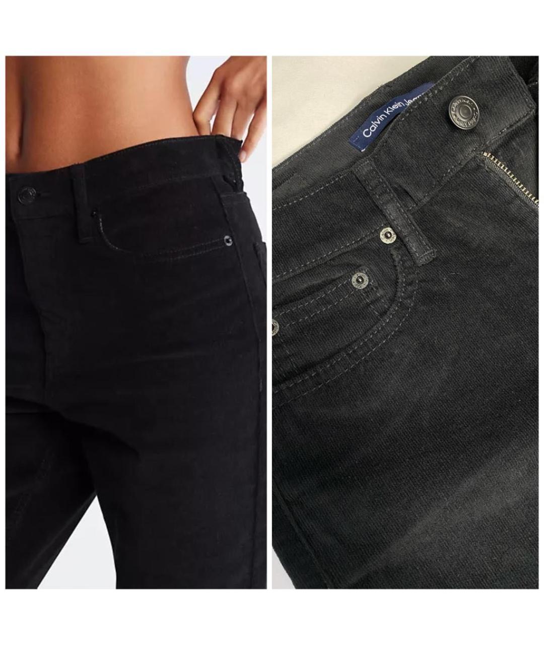 CALVIN KLEIN JEANS Черные хлопковые брюки широкие, фото 3