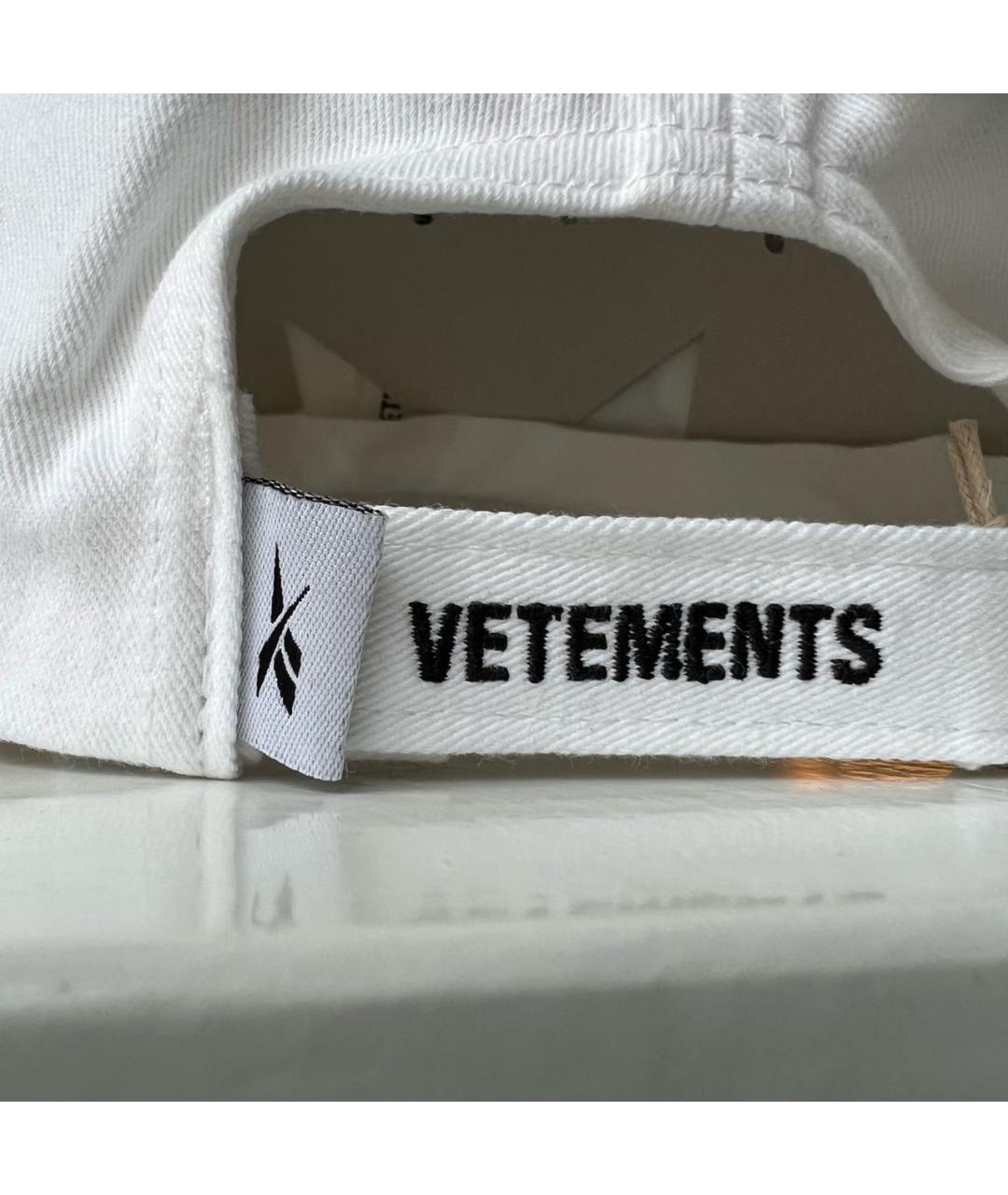 VETEMENTS Белая хлопковая кепка, фото 6