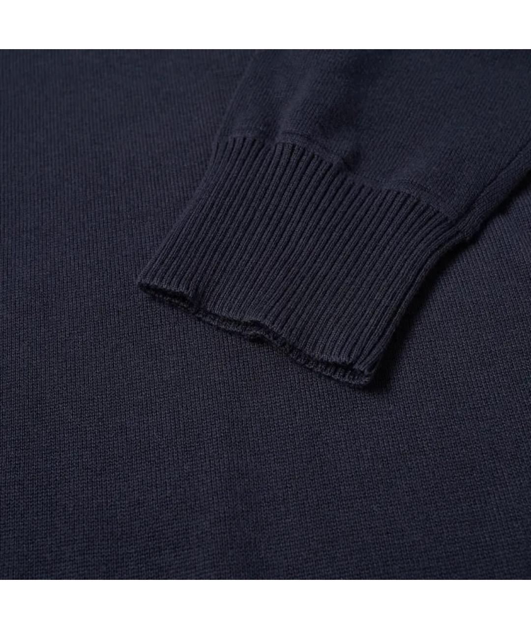 STONE ISLAND Темно-синий хлопковый джемпер / свитер, фото 6