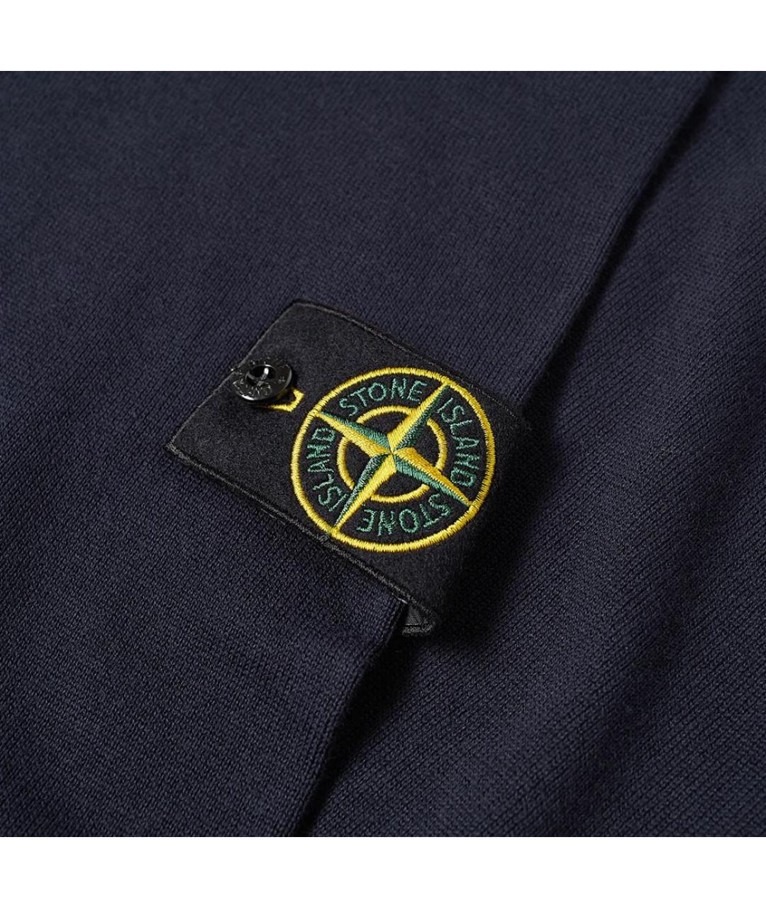 STONE ISLAND Темно-синий хлопковый джемпер / свитер, фото 5