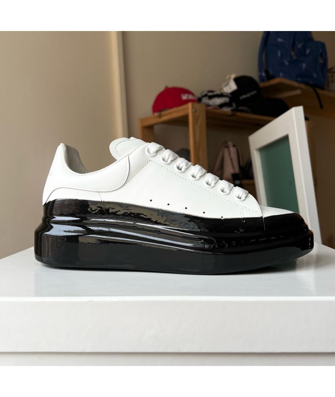 ALEXANDER MCQUEEN Белые кожаные кроссовки, фото 6