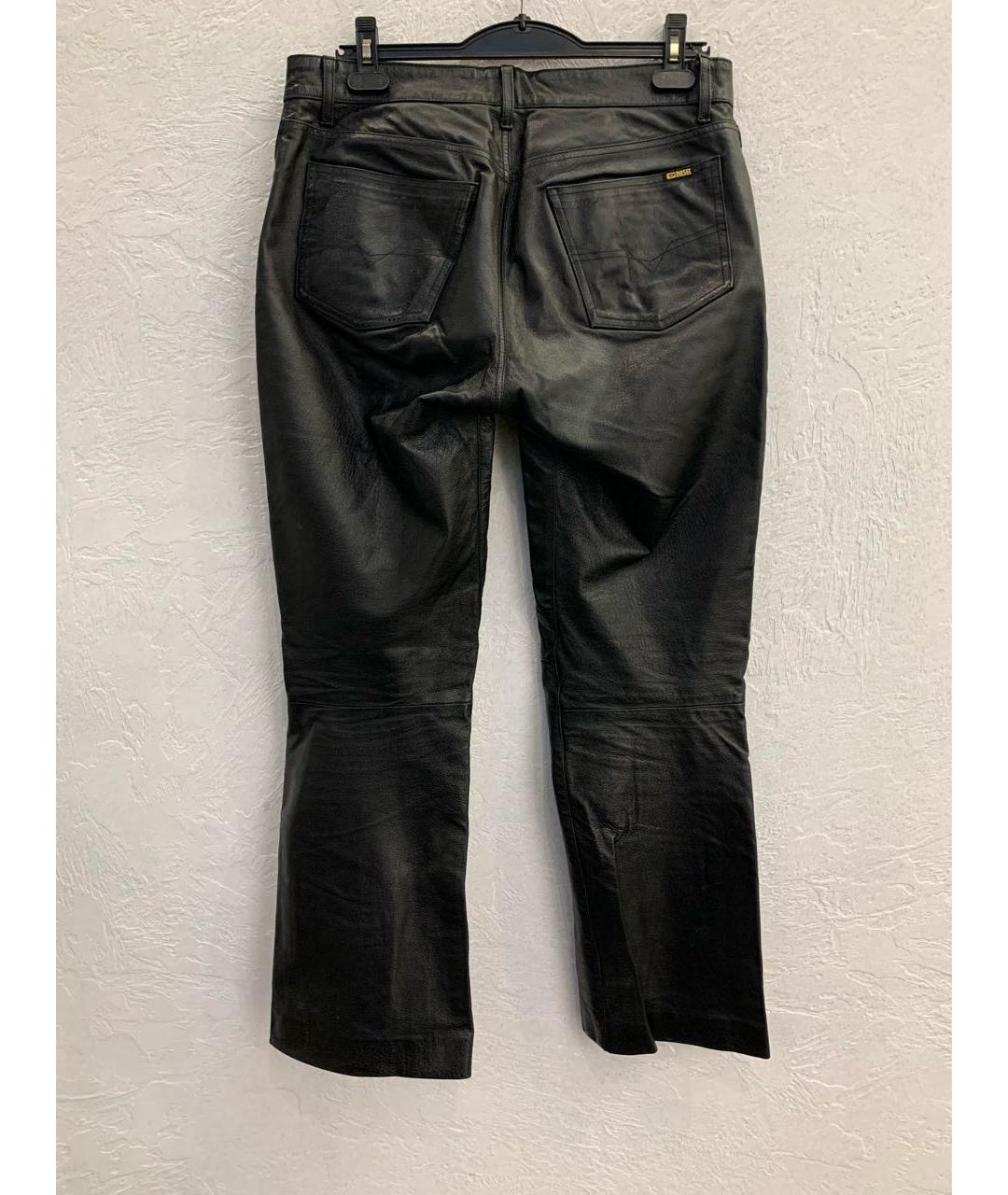 DIESEL Черные кожаные повседневные брюки, фото 2