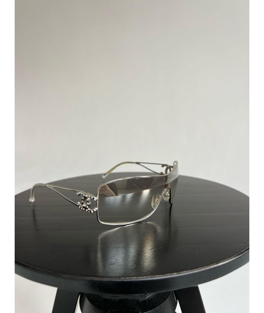 CHANEL PRE-OWNED Бежевые солнцезащитные очки, фото 3