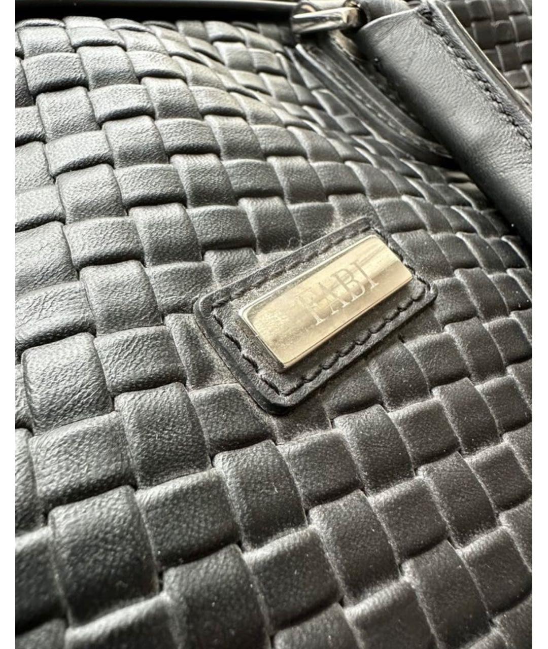 FABI Черный кожаный портфель, фото 5