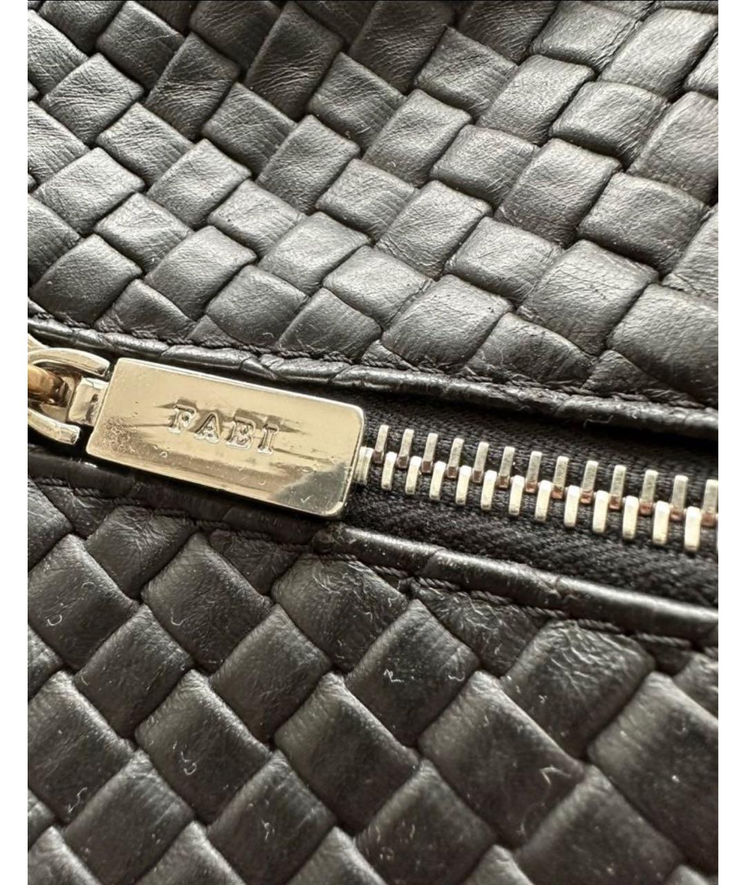 FABI Черный кожаный портфель, фото 6