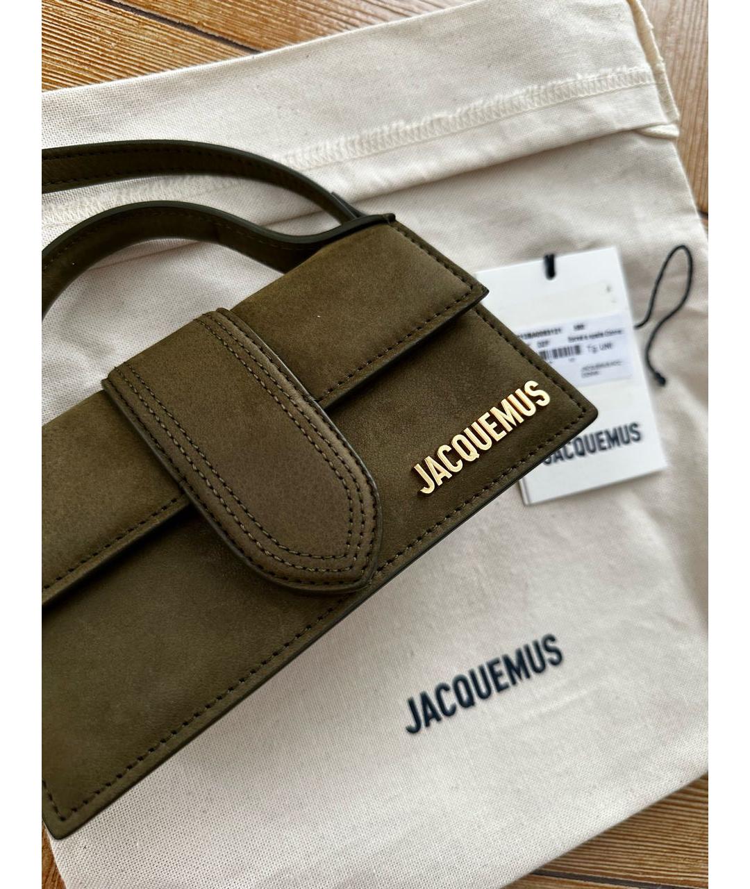 JACQUEMUS Хаки сумка через плечо, фото 4