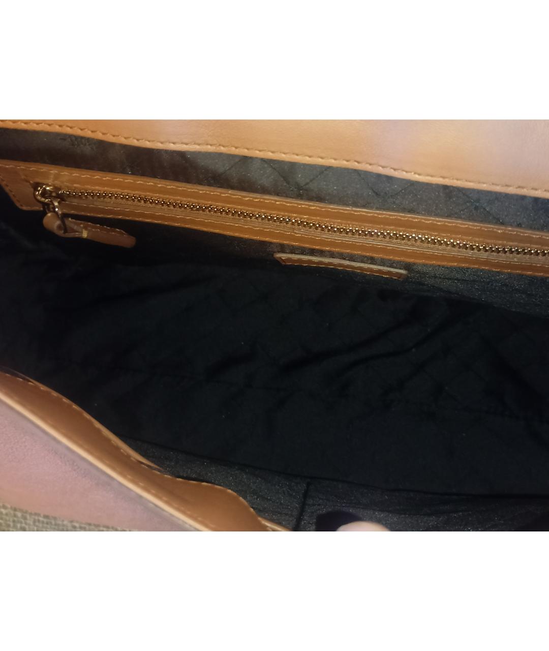 TRUSSARDI Коричневый кожаный портфель, фото 4
