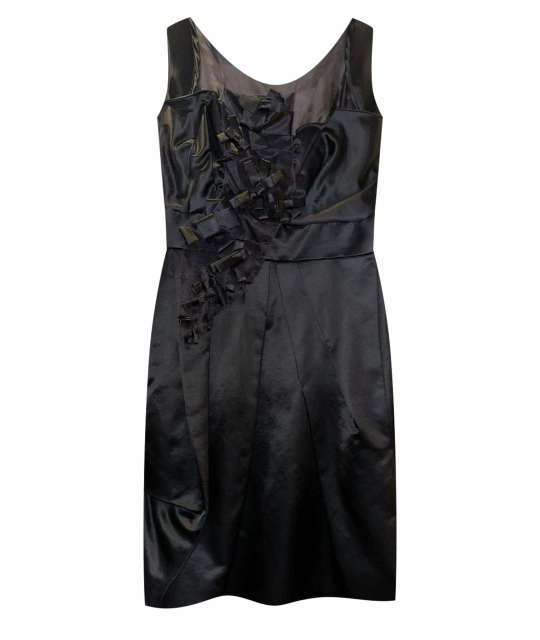 CHRISTIAN LACROIX Черное шелковое коктейльное платье, фото 1