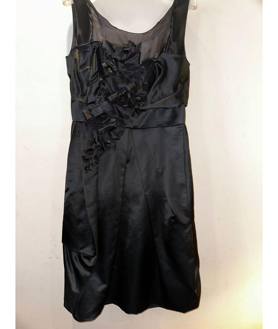 CHRISTIAN LACROIX Черное шелковое коктейльное платье, фото 8