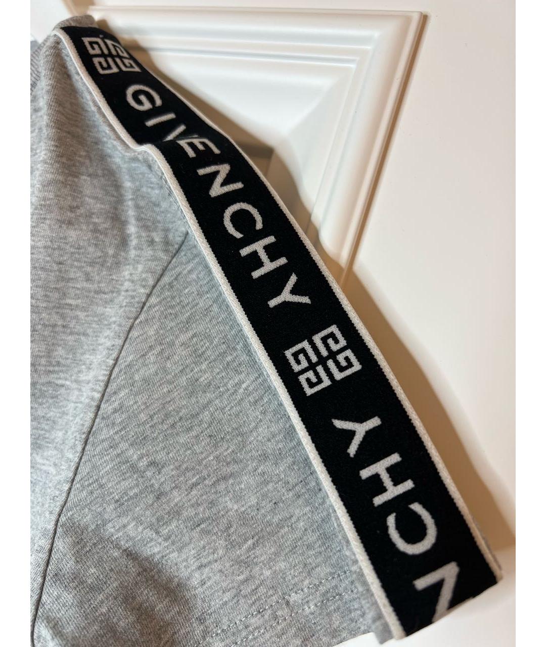 GIVENCHY KIDS Серая хлопковая детская футболка, фото 4