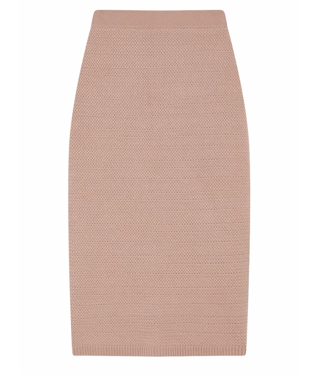 ARCH & LINE Розовая кашемировая юбка миди, фото 1