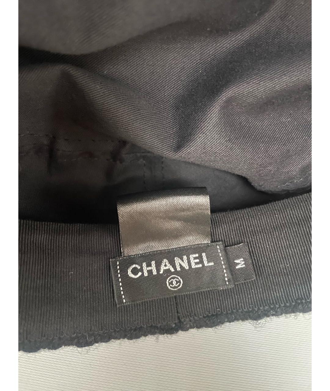 CHANEL Черная шерстяная кепка, фото 5