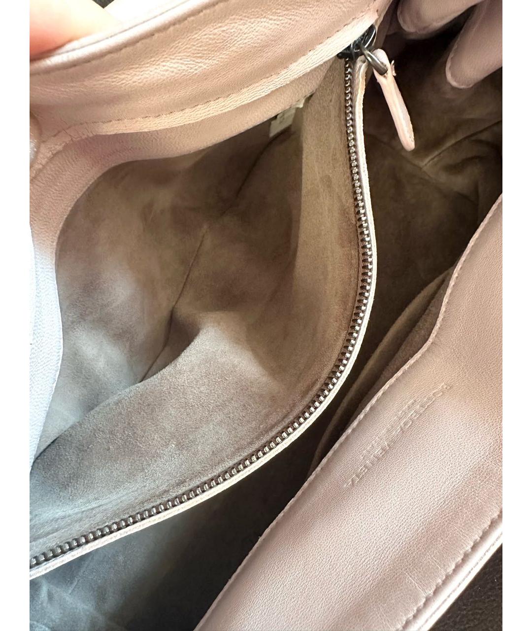 BOTTEGA VENETA Розовая кожаная сумка через плечо, фото 8
