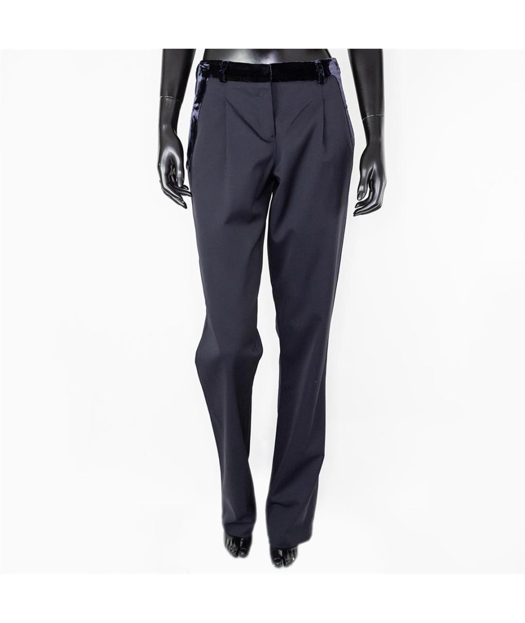 JIL SANDER Черные прямые брюки, фото 4