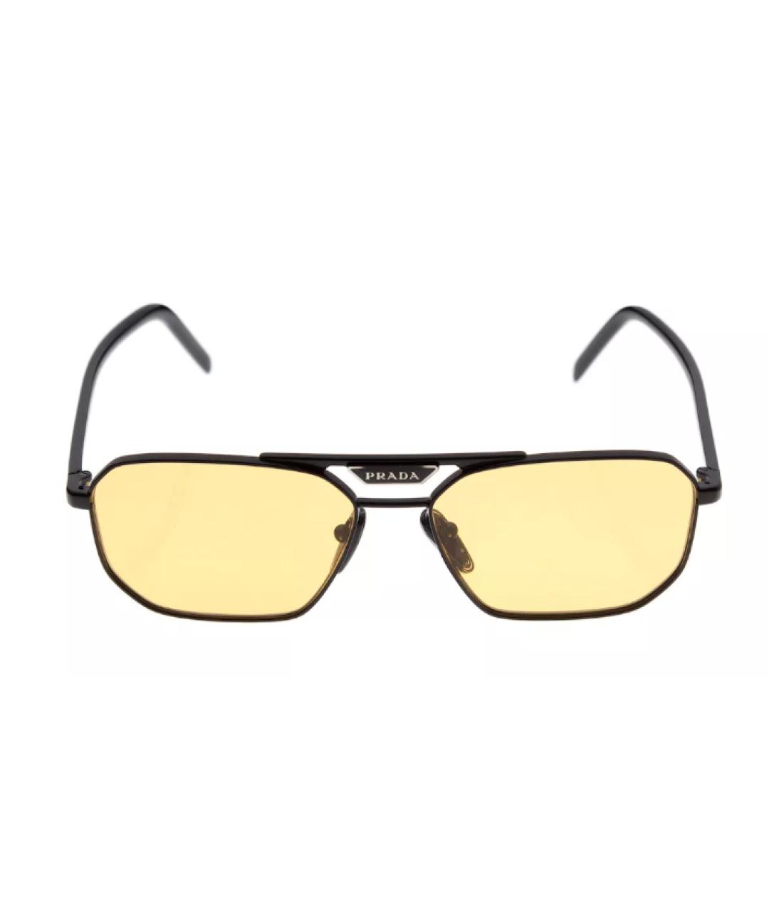 PRADA Желтые металлические солнцезащитные очки, фото 1