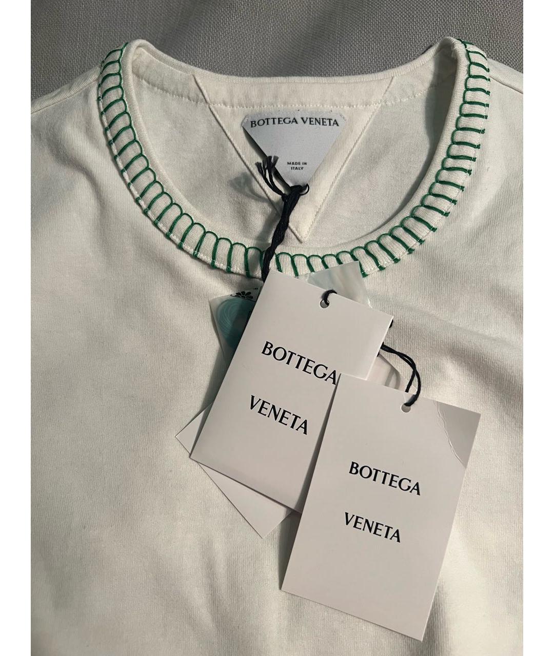 BOTTEGA VENETA Белая хлопковая футболка, фото 3