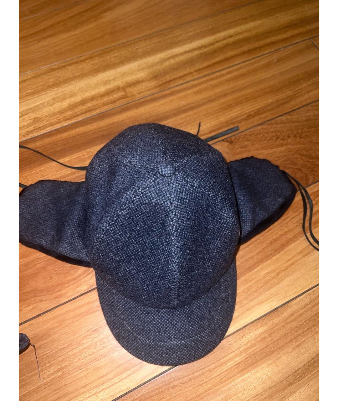 BRIONI Темно-синяя кашемировая шапка, фото 4