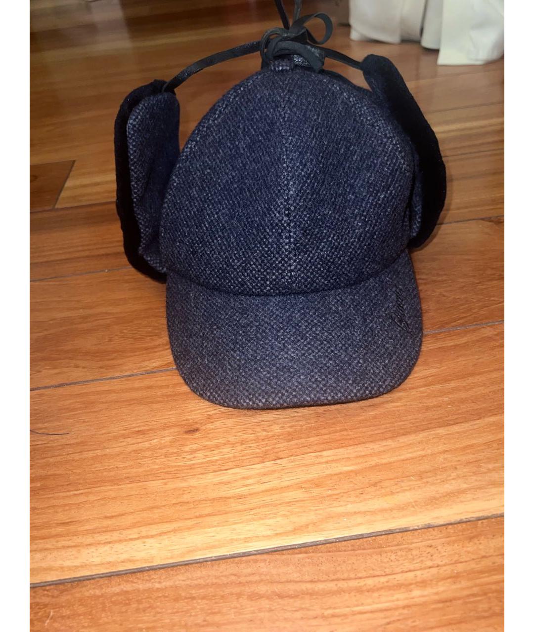 BRIONI Темно-синяя кашемировая шапка, фото 7