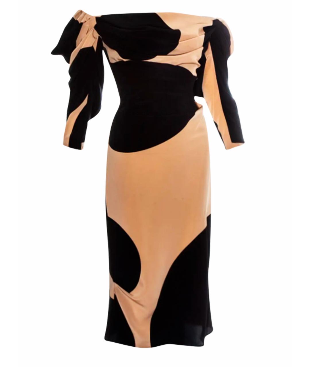 VIVIENNE WESTWOOD Бежевое шелковое коктейльное платье, фото 1