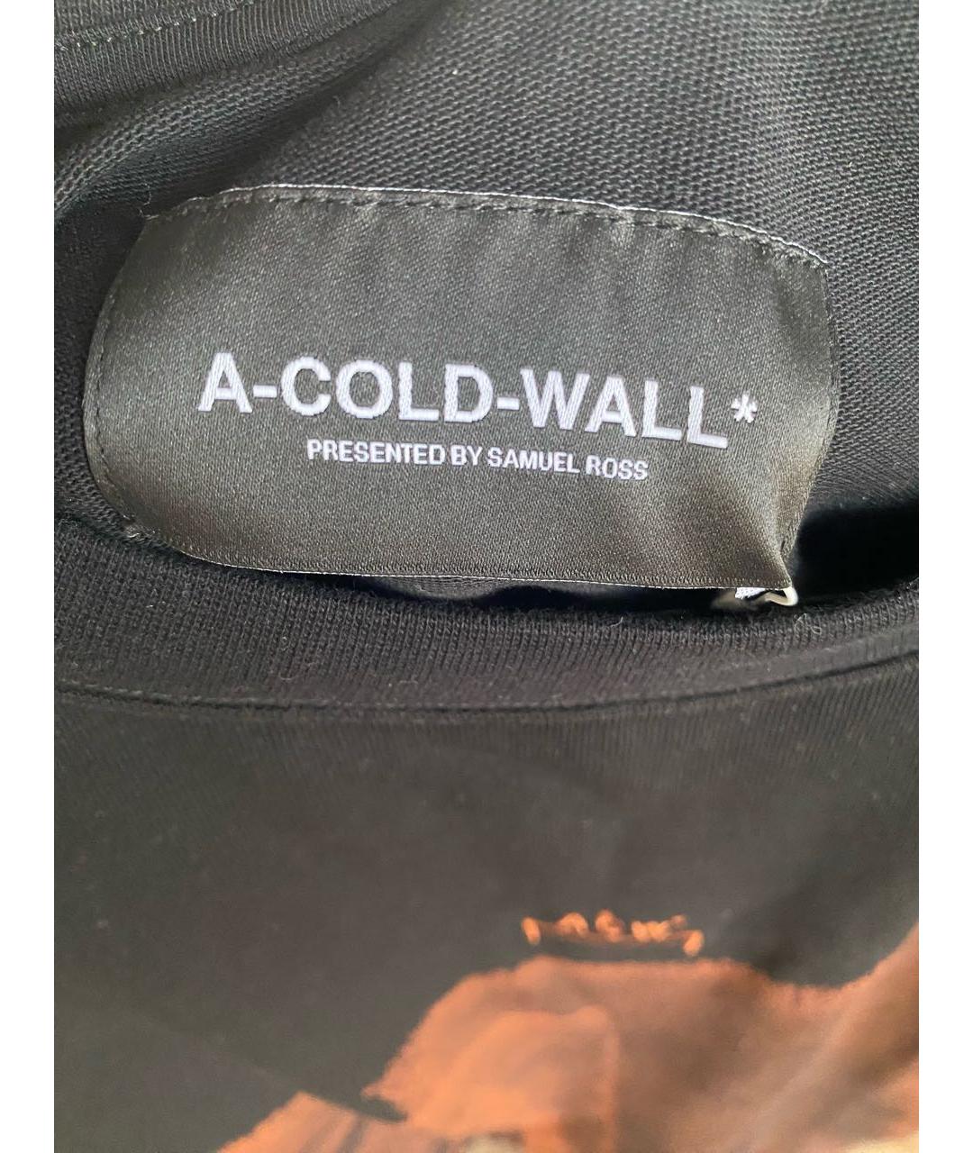 A-COLD-WALL* Черная хлопковая футболка, фото 3