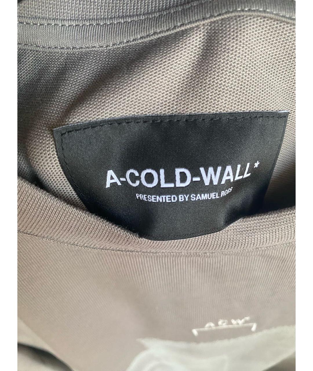 A-COLD-WALL* Серая хлопковая футболка, фото 4