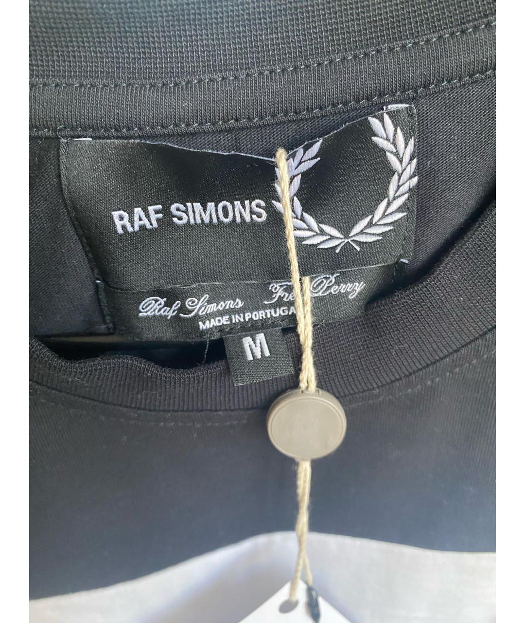RAF SIMONS X FRED PERRY Черная хлопковая футболка, фото 4