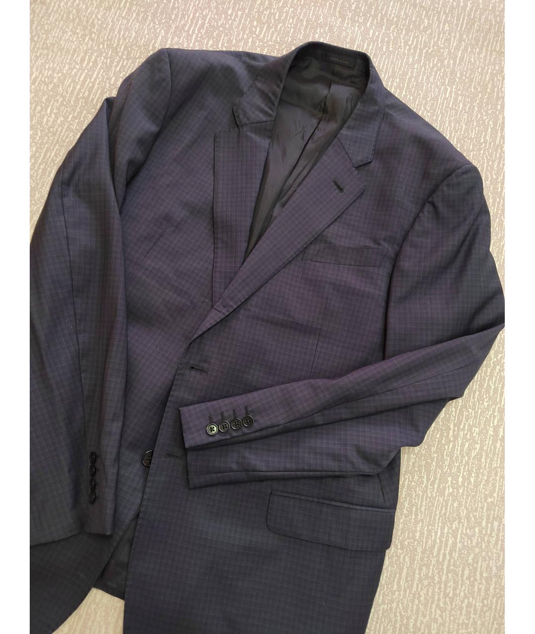 ARMANI COLLEZIONI Темно-синий шерстяной пиджак, фото 4