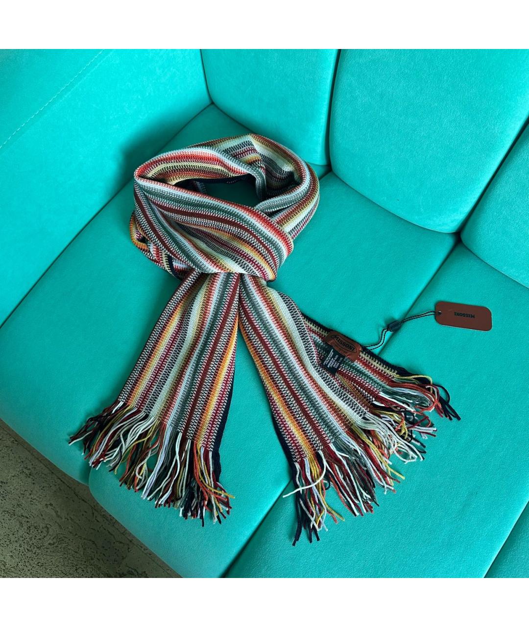 MISSONI Мульти шерстяной шарф, фото 9