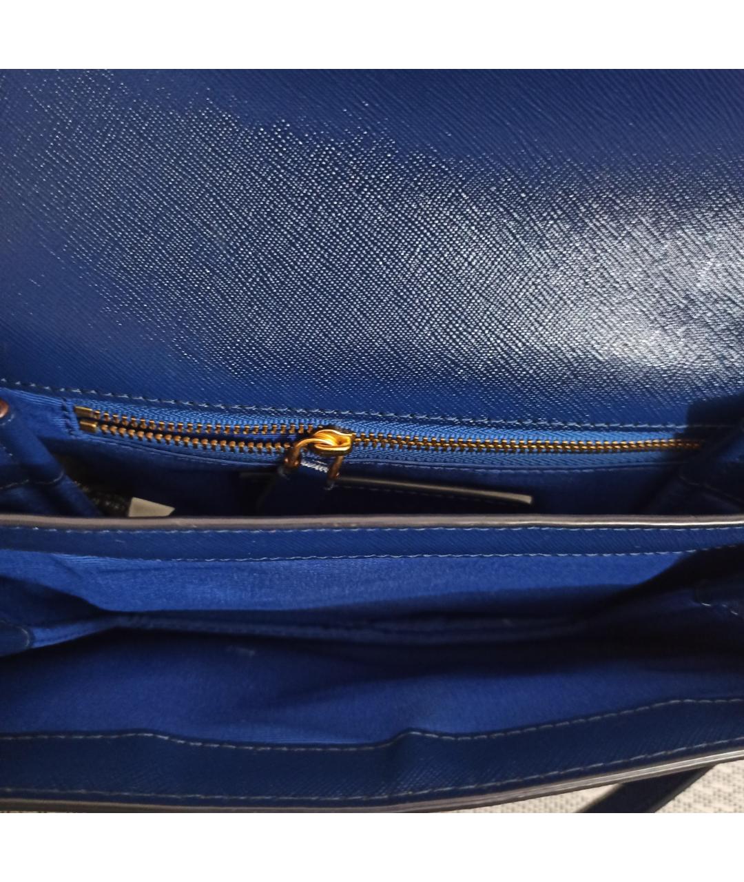 MARC JACOBS Темно-синяя кожаная сумка через плечо, фото 4