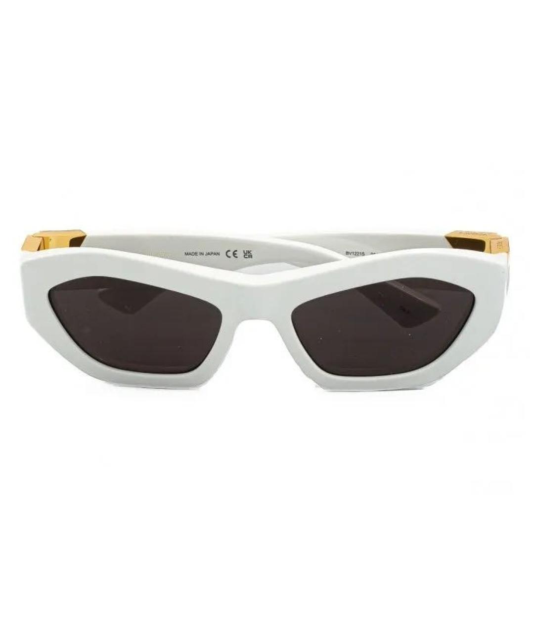 BOTTEGA VENETA Белые пластиковые солнцезащитные очки, фото 1