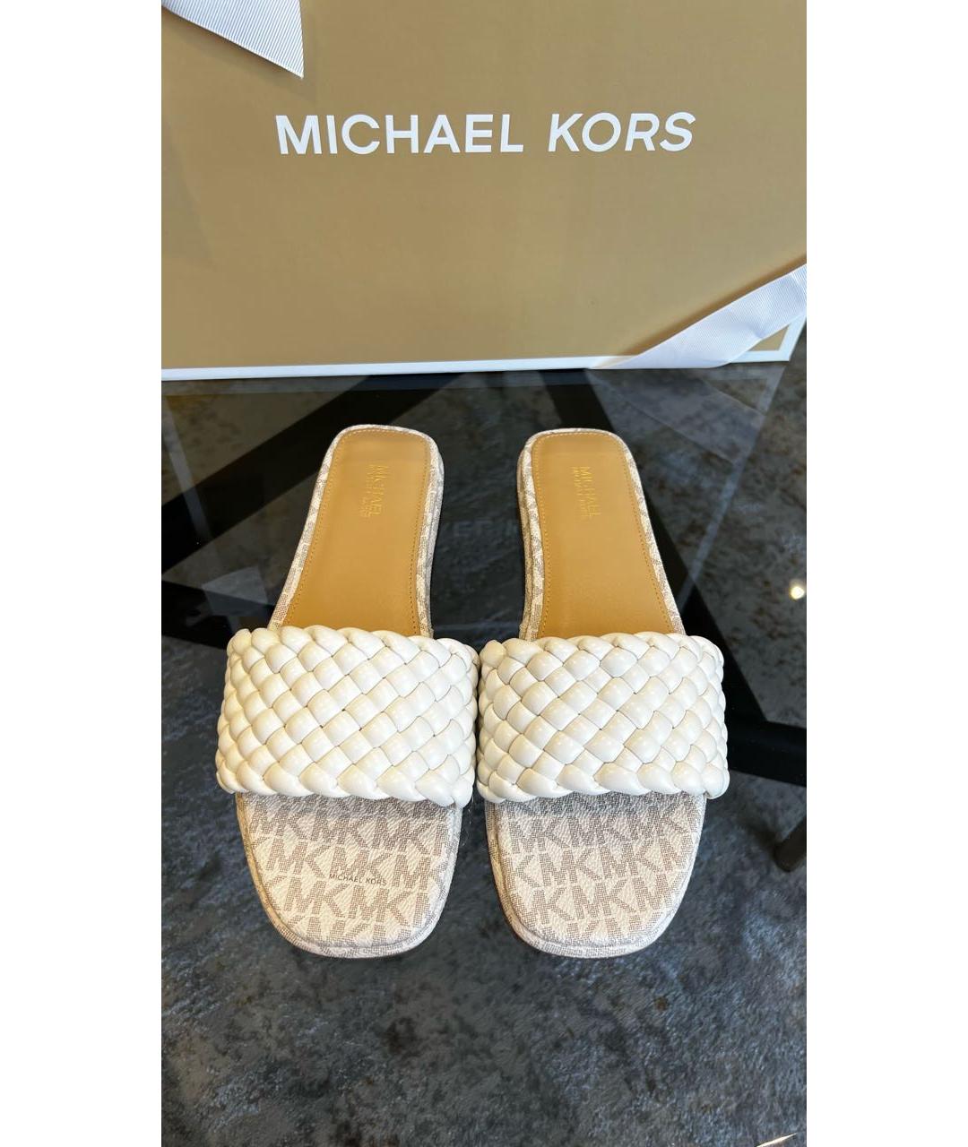 MICHAEL KORS Бежевые шлепанцы, фото 3