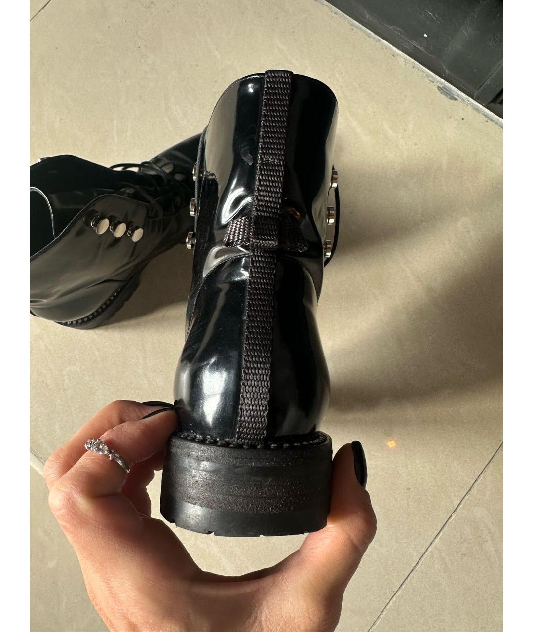CHRISTIAN DIOR PRE-OWNED Черные ботинки из лакированной кожи, фото 3