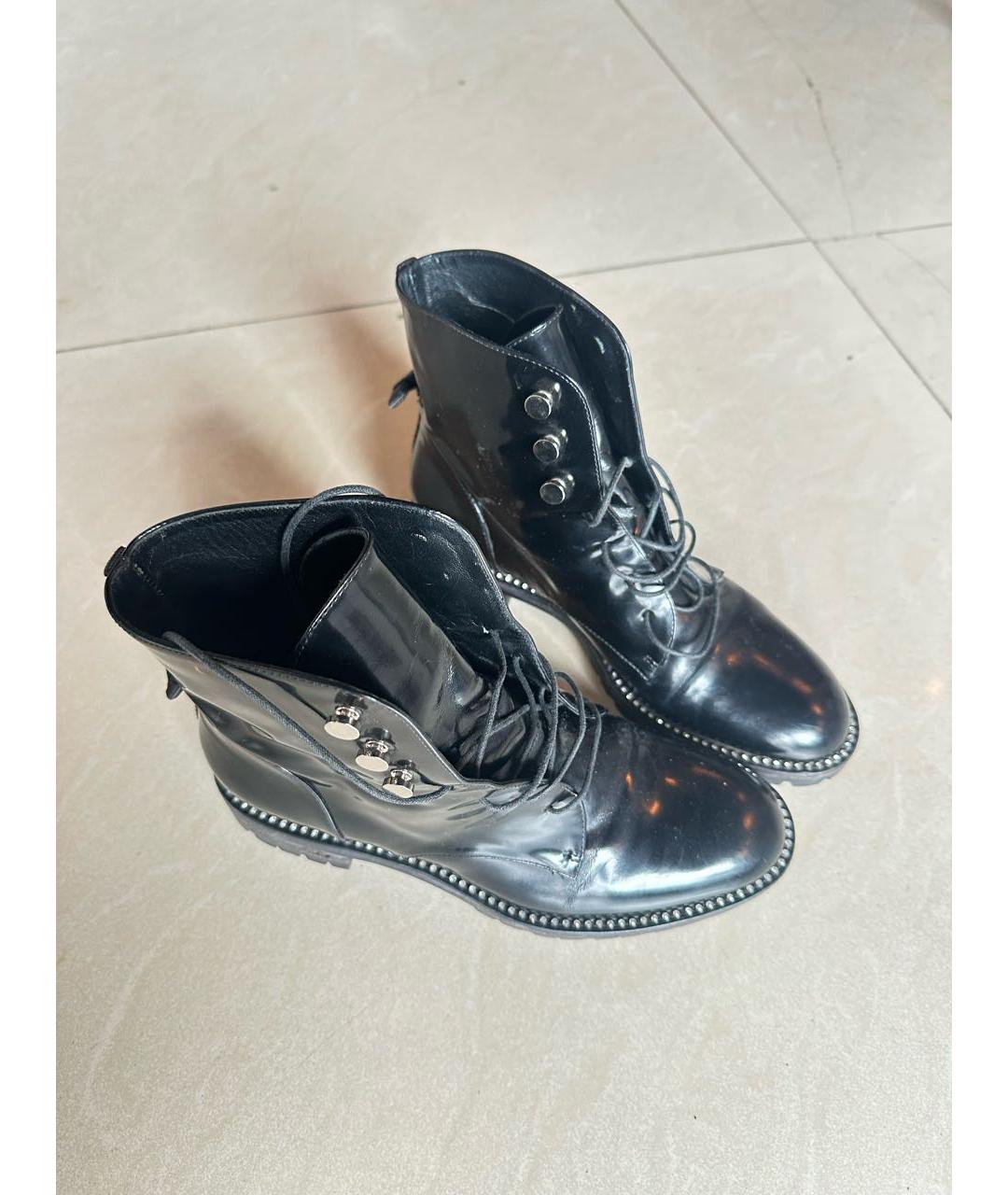 CHRISTIAN DIOR PRE-OWNED Черные ботинки из лакированной кожи, фото 2