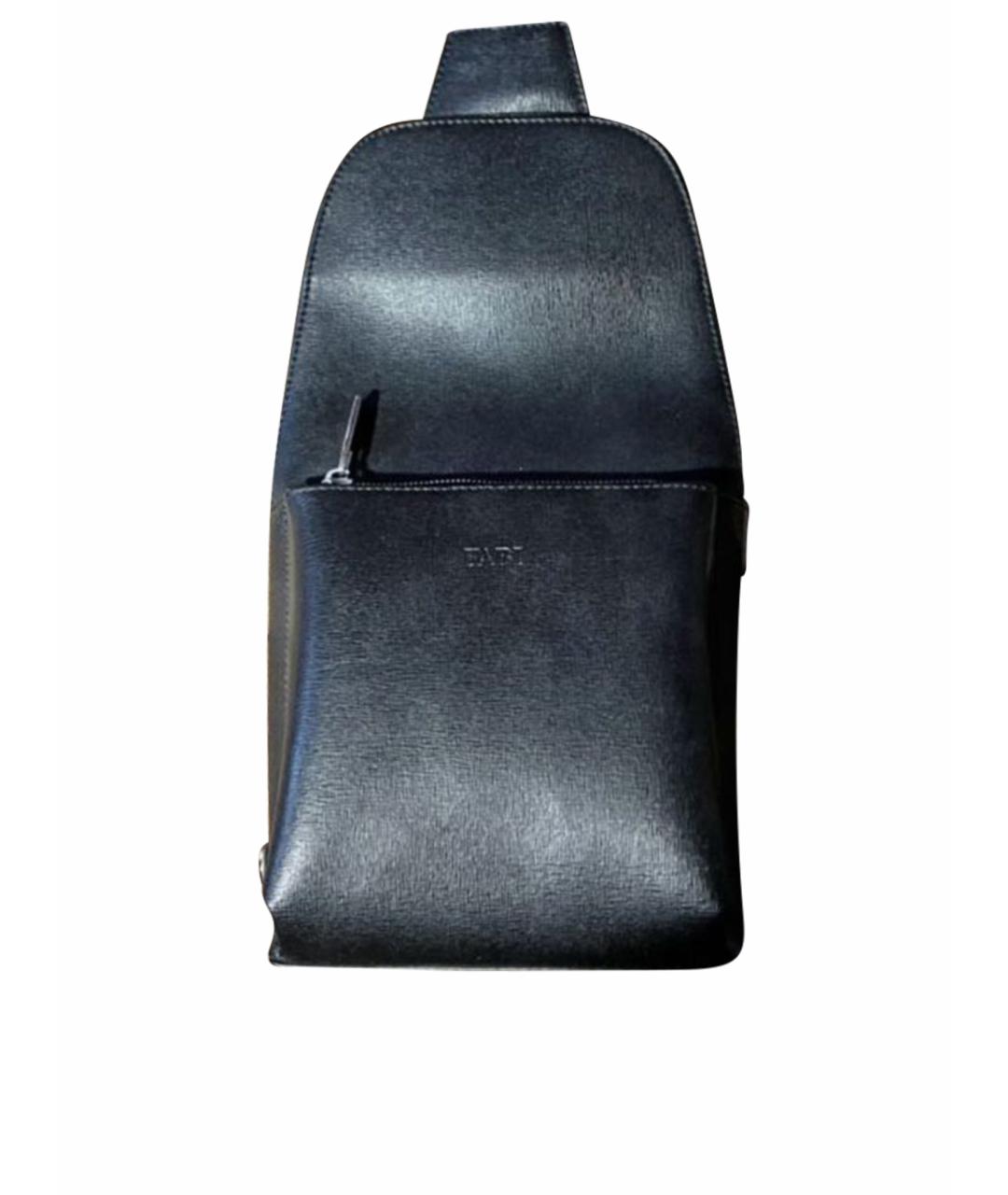 FABI Черная кожаная сумка на плечо, фото 1